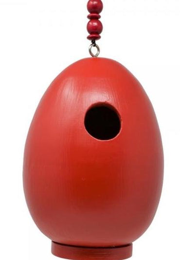 Red Eco-Egg Birdhouses – Eco-Friendly and Stylish Birdhouses for Sustainable Garden Décor