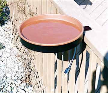 Heated Bird Bath 3 Mounting Options-Terra Cotta