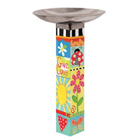 Folk Garden Tall Bird Bath