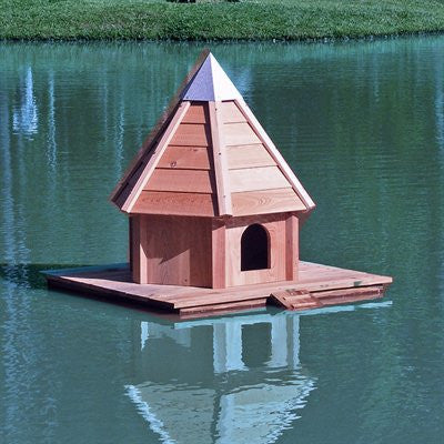 Heartwood AquaDuck-Floating Duck House in Solid Cypress