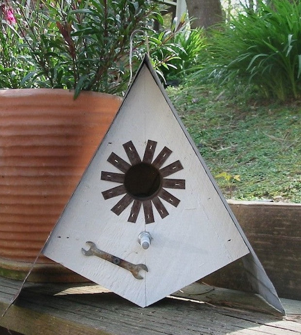 A-Frame Vintage Mechanic's Birdhouse 2