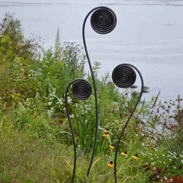 Large Fiddlehead Fern Garden Stakes-Set/3