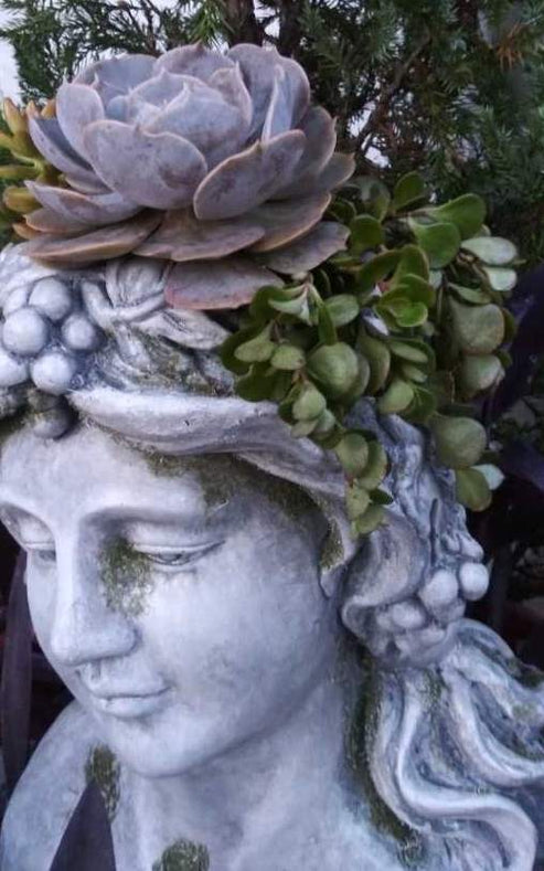 Lady Head Planter for Succulents | Large Decorative Outdoor Planter ...