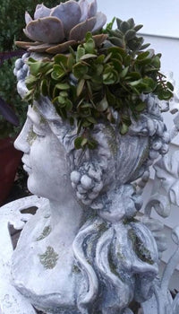 Lady Head Planter Detail
