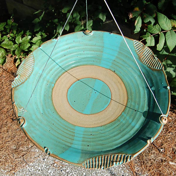 Large Hanging Bird Bath- Teal