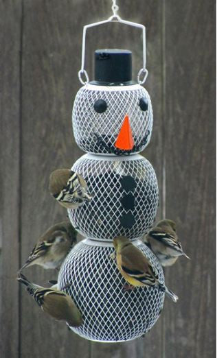 Snow Man Wild Bird Feeder