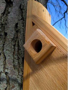 Cedar Side Entry Birdhouse for Nuthatches, Downys & More