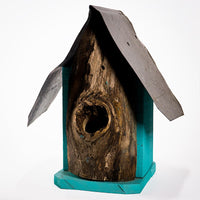 Natural Log Front Birdhouse-5A