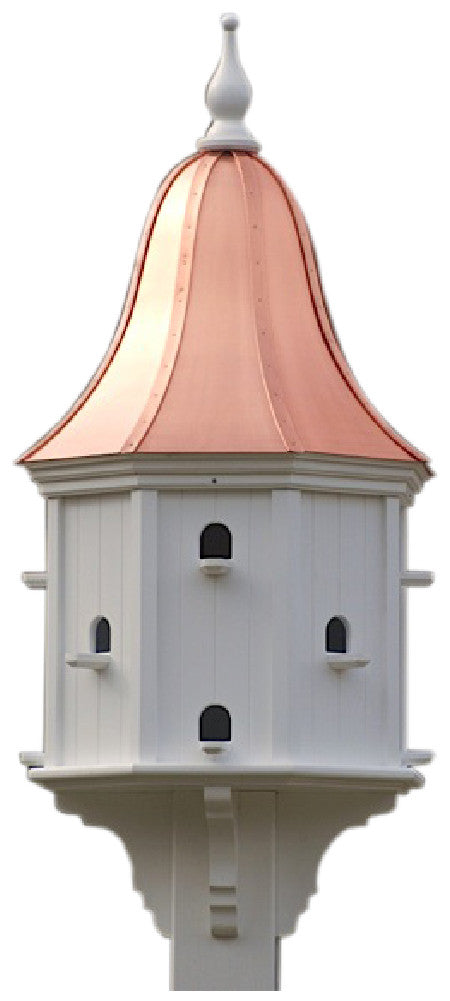 Copper Roof Purple Martin Birdhouse 54x22 Vinyl/PVC 12 Nest