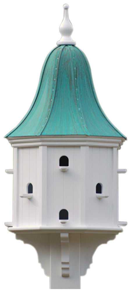 Copper Roof Purple Martin Birdhouse 54x22 Vinyl/PVC 12 Nest