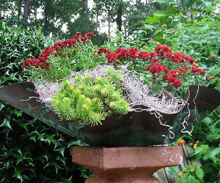 Patina Copper Planter or Bird Bath