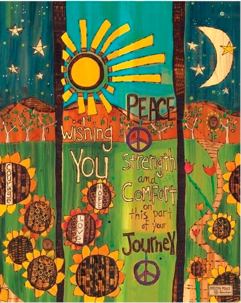 Peaceful Journey Art Pole- Detail