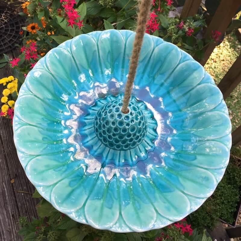 Pottery Bird Bath or Bird Feeder