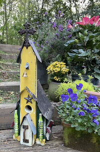 Rustic Church Birdhouse -8