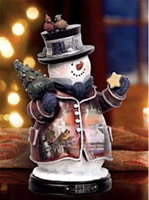 Season's Greetings Snowman Figurine – The Birdhouse Chick