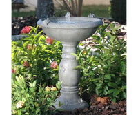 Country Gardens Solar Fountain Bird Bath