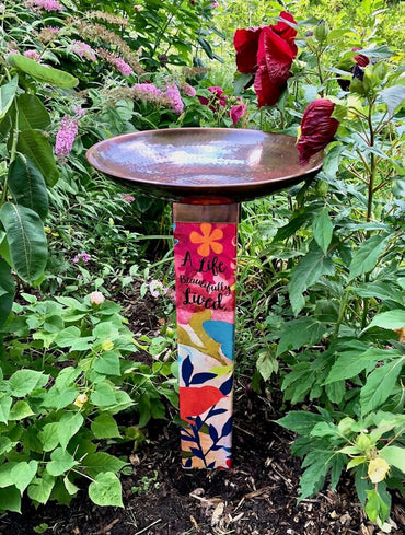 Sentimental Journey Tall Bird Bath