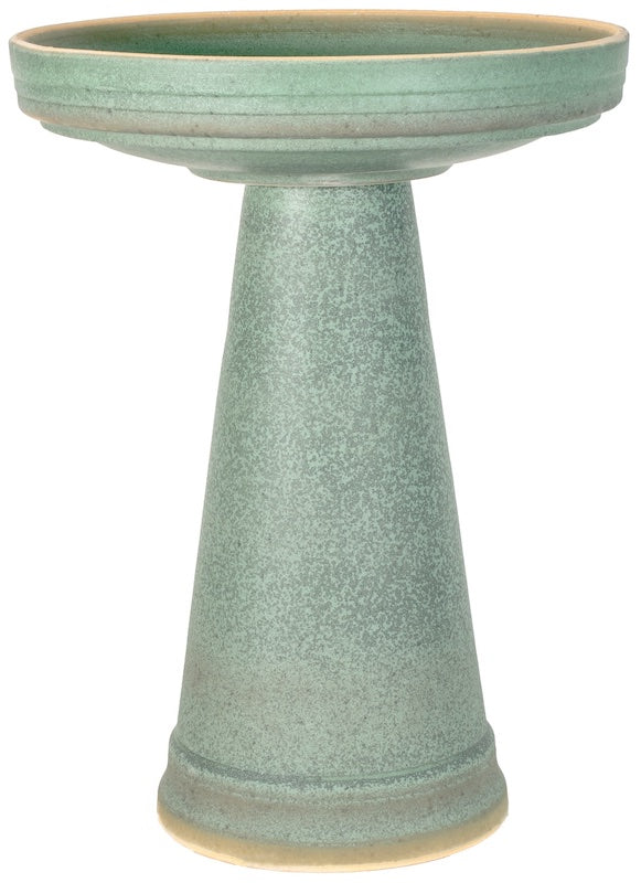 Simple Elegance Tall Bird Bath - Patina