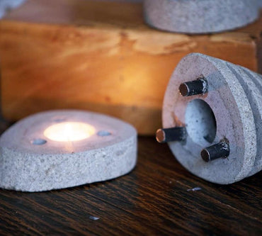 Stone Shade Candle Holder Detail