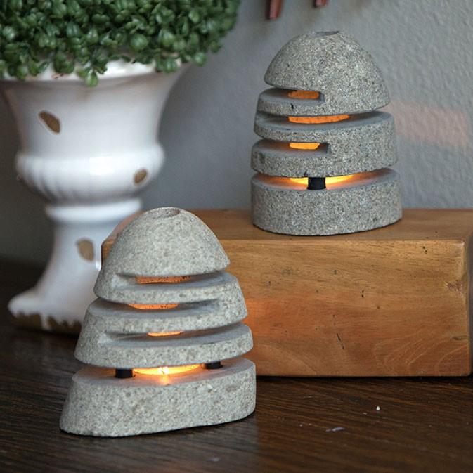 Stone Shade Candle Holder Set/2