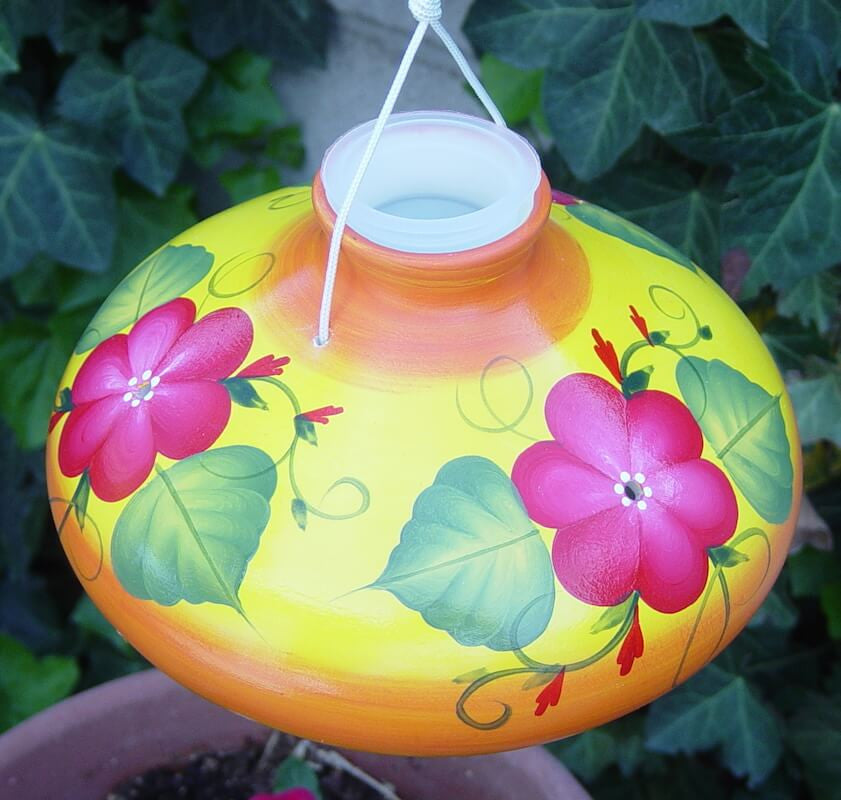 Ceramic Hummingbird feeder