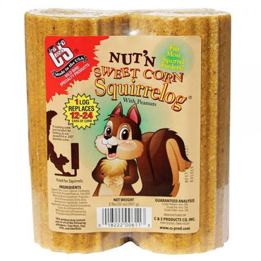 Sweet Corn and Nut Squirrel Logs