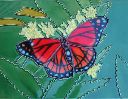 Decorative Ceramic Tile-Butterfly 8x12