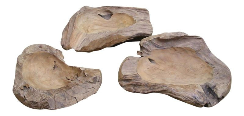 Natural Teak Root Bowls