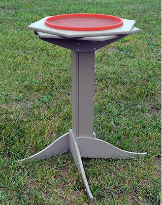 Tall Heated Bird Bath- in Poly-lumber