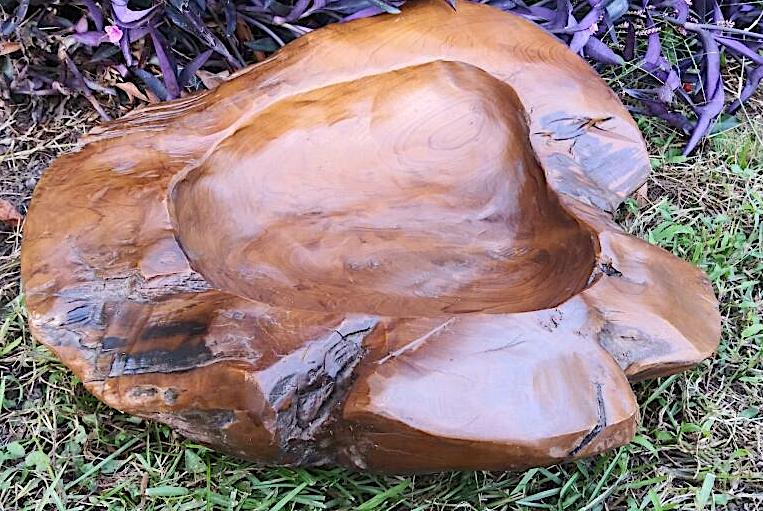 Large Teak Wood Bowl B