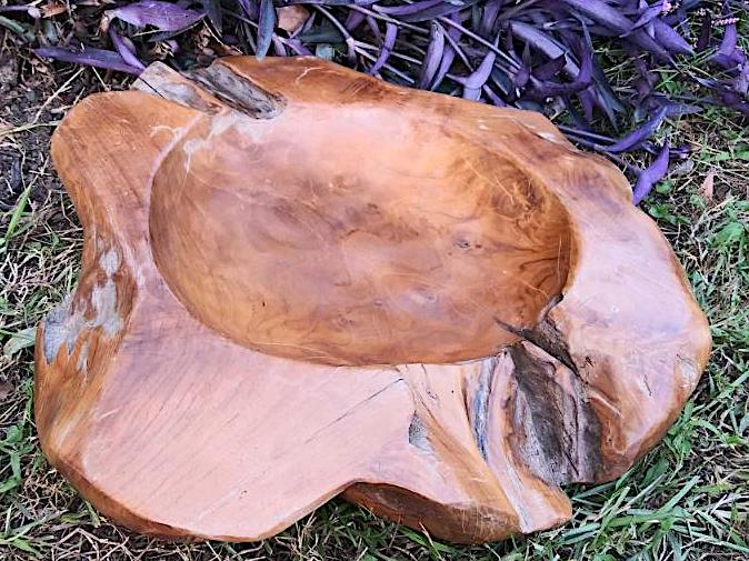 Large Teak Wood Bowl D