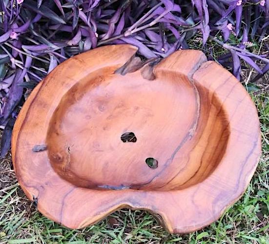 Decorative Teak Wood Bowl- Medium E