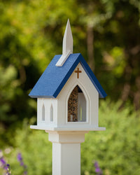 PVC Church Bird Feeder-Post Mounted