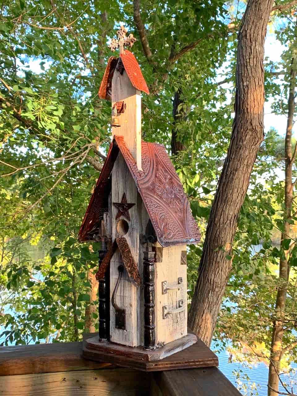 Brid, Bird House, Decorative Bird House, Hand Painted Bird store House, Vintage Bird House, Vintage Bird House