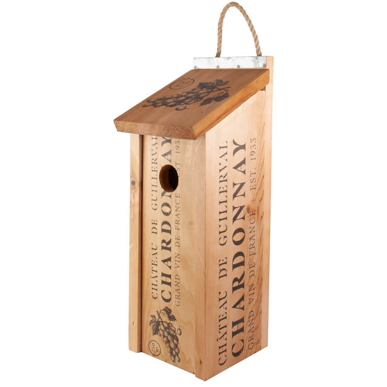 Handmade wood recycled wine crate birdhouses. Each one is unique, one of hotsell a kind home for your birds.