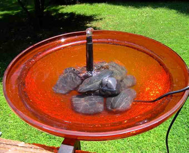 Solar Bubbler Bird Bath-Deck Mount or Ground