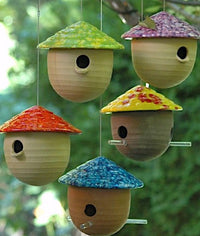 Ceramic Gourd Bird Feeders