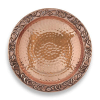 Copper Bird Bath Rim Detail