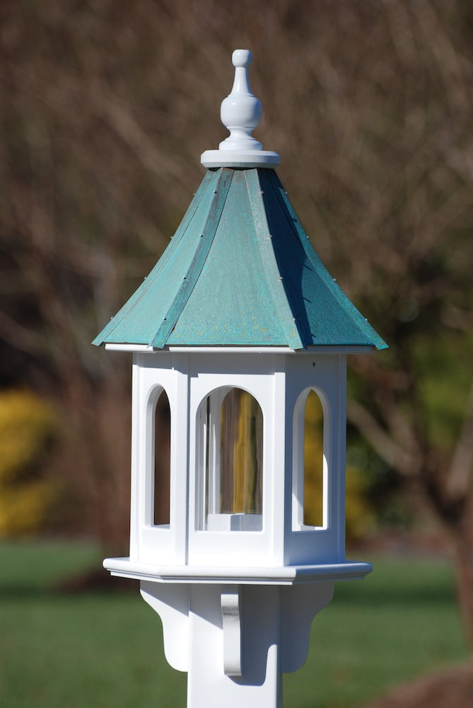 Copper Roof Bird Feeder-Vinyl 28" Gazebo Patina Copper