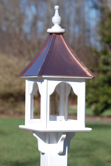 Copper Roof Bird Feeder-Vinyl/PVC-Bright Copper-Square