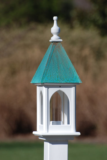 Copper Roof Bird Feeder-Vinyl/PVC-Patina Copper