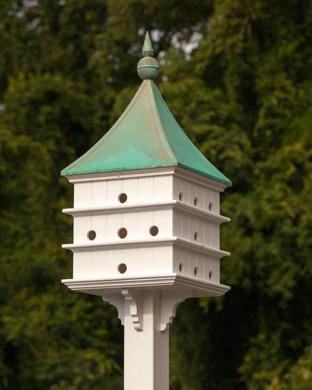 Copper and Vinyl Martin Mansion Birdhouse- Patina Finish