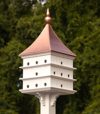 Copper and Vinyl Martin Mansion Birdhouse – Spacious 55x23 Elegant Birdhouse for Martin Birds