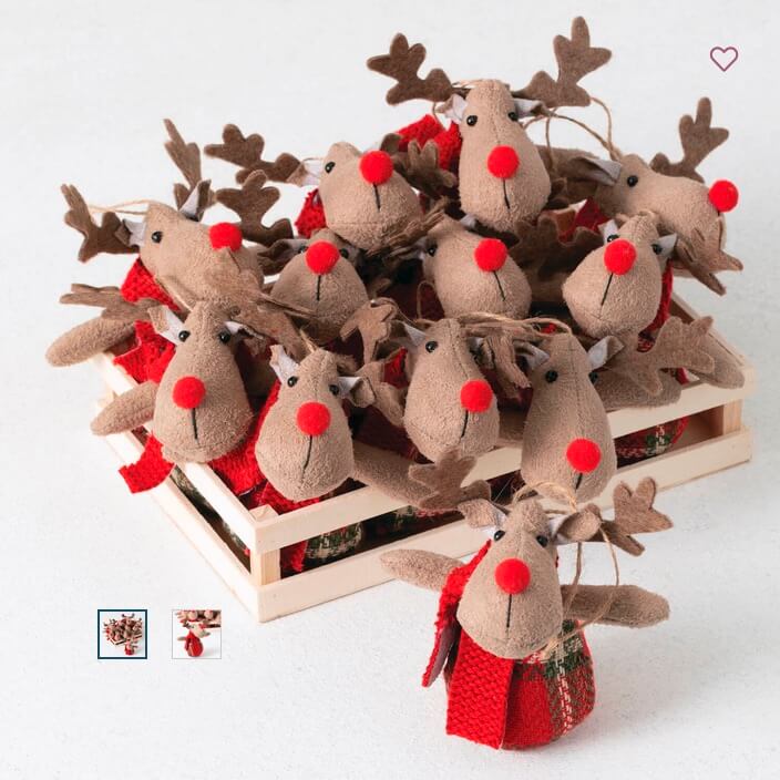 Rudolph the red nose reindeer ornaments