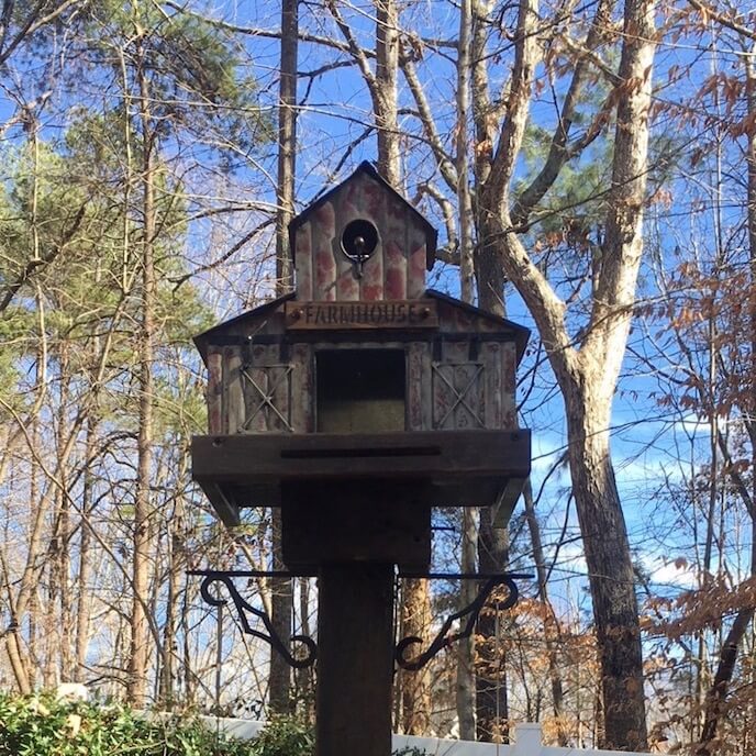 Farmhouse Barn Birdhouse on 4x4 Post