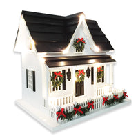 Lighted Holiday Birdhouse – Festive and Illuminated Birdhouse for Seasonal Garden Décor