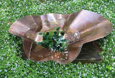 Free-Form Copper Bird Bath/Planter