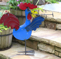 Large Rooster Metal Yard Art