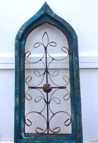 Rustic Window Arch Blue