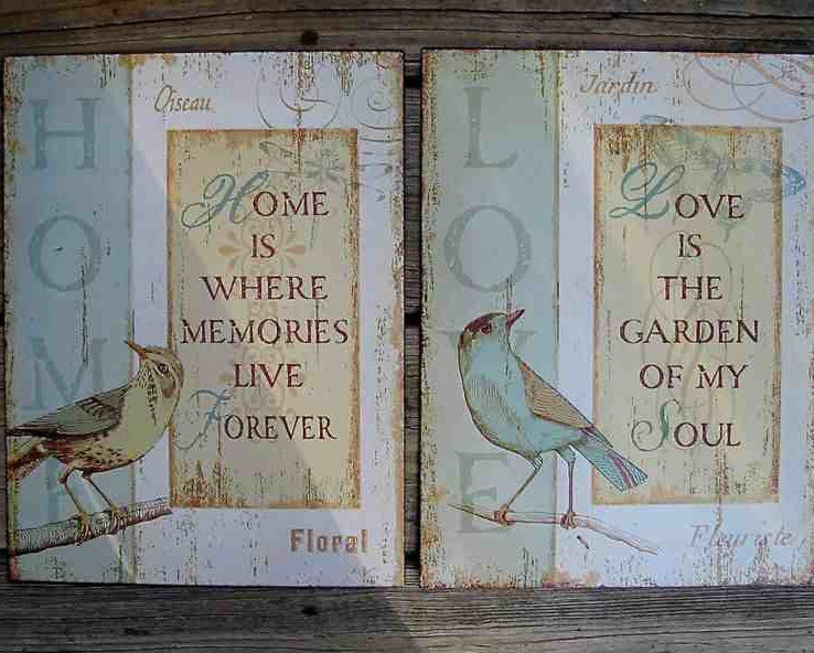 Love and Home Tin Wall Art